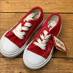 Boys red sneakers - size 6 little boys - brand new
